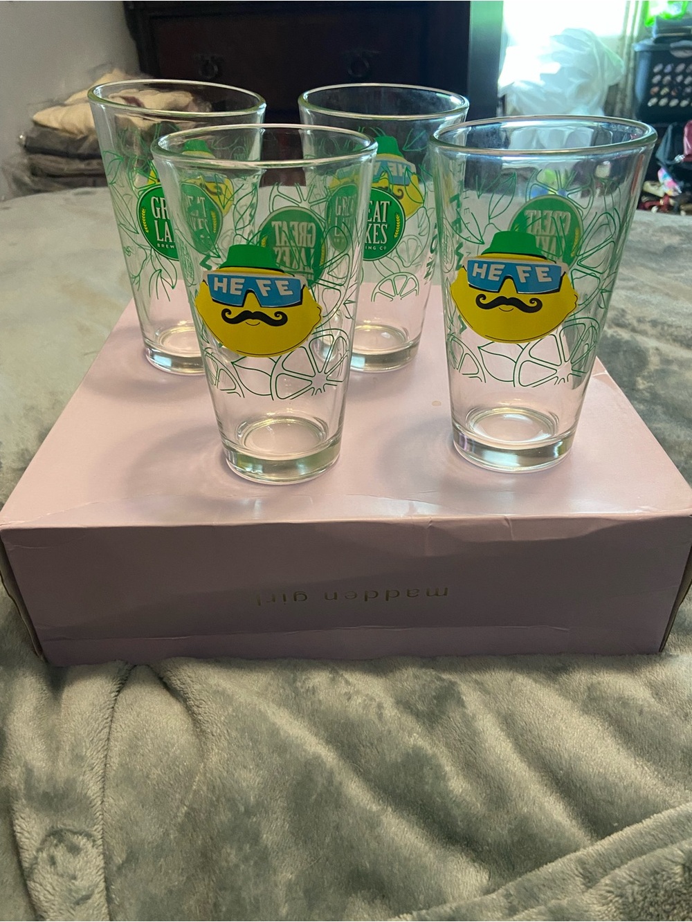 Great Lakes Yellow & Green Glass Pint Set - 4-Pack